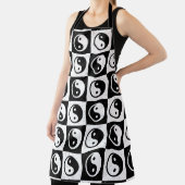 Tablier À damiers blanc noir Yin-yang Zen Block Imprimer (Insitu)