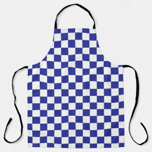 Tablier à damiers bleu et blanc