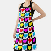 Tablier à damiers Coeurs colorés Motif (Insitu)