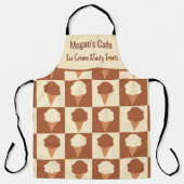 Tablier à damiers crème glacée au chocolat vanille Nom per (Recto)