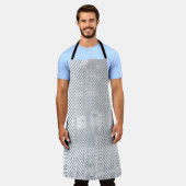Tablier À damiers gris et blanc (Porté)