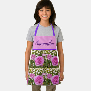 Tablier à fleurs rose Vintage Rose Rose