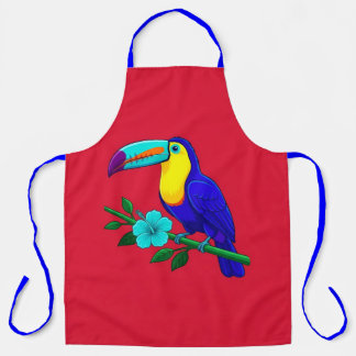 Tablier à impression intégrale d'Hibiscus Toucan T