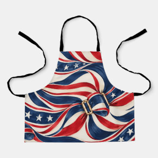 Tablier à impression intégrale Star Spangled Swirl