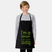 Tablier A lawyer never gets wrong funny gifts for lawyers (Porté)