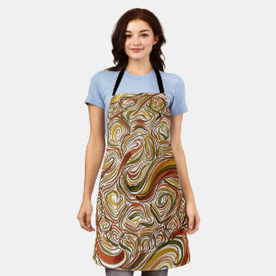 Tablier à motif de carapace de tortue abstraite to