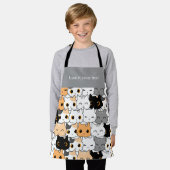 Tablier à motif de chats kawaii mignons modernes (Porté)
