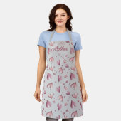 Tablier à motif de coeurs très mignon (Porté)