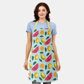 Tablier à motif de fruits exotiques (Porté)