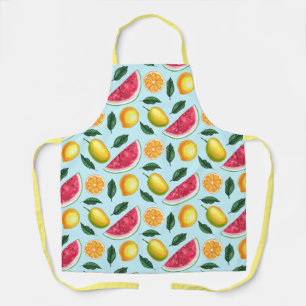 Tablier à motif de fruits exotiques