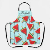 Tablier à motif de sucette glacée à la pastèque -  (Recto)