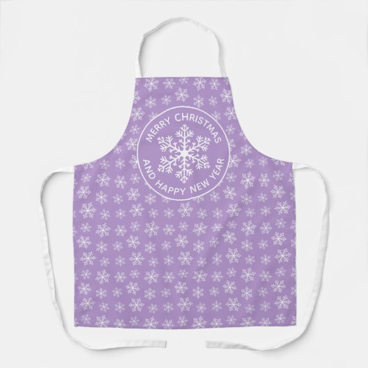 Tablier à motif flocon de neige violet (Recto)