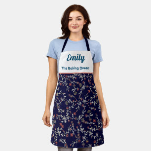 Tablier à motif floral personnalisé