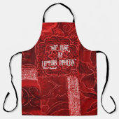 Tablier à motif patchwork rouge « Nous nous élevon (Recto)