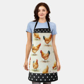 Tablier à motif poulet (Porté)