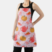 Tablier à motif sans couture Cozy Pumpkin Tea Part (Insitu)