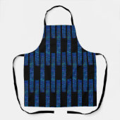 Tablier à motif tissé bleu (Recto)