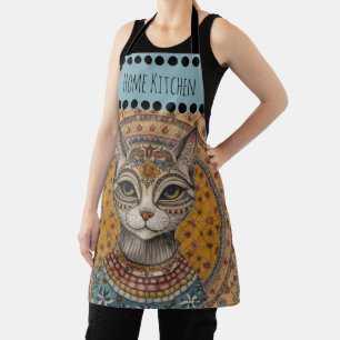 Tablier à motif vintage et antique de chat