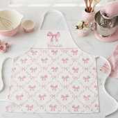 Tablier à Nœud Papillon Rose Coquette