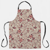 Tablier A person wears a floral-patterned apron  (Recto)