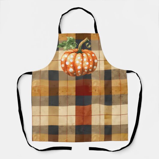 Tablier à plaid du citrouille Polka (Recto)