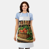 Tablier à thème Fruit et légumes | Style vintage (Porté)