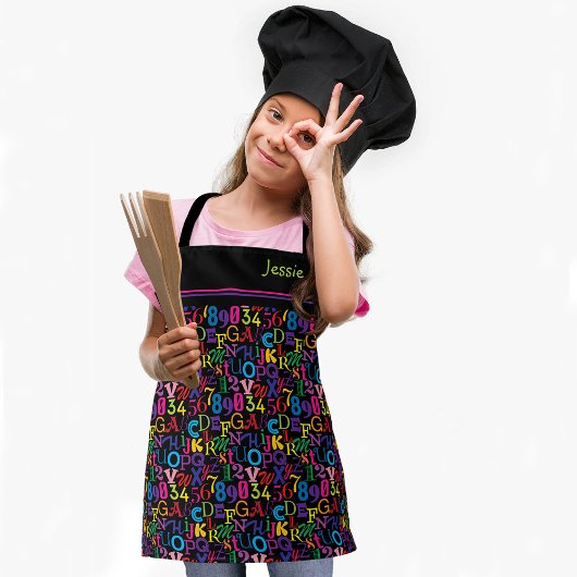 Tablier ABC colorés et 123s