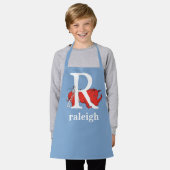 Tablier ABC du Dr Seuss : Lettre R - Blanc | Ajouter Votre (Porté)