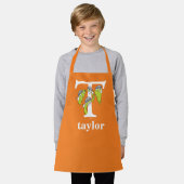 Tablier ABC du Dr Seuss : Lettre T - Blanc | Ajouter Votre (Porté)