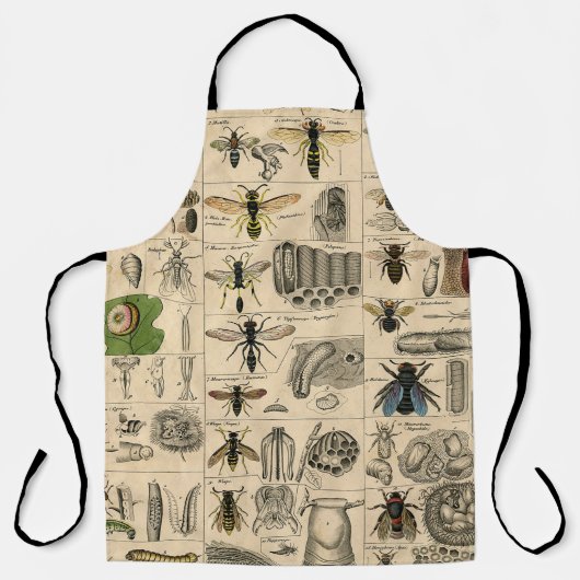 Tablier Abeille Insecte Bug Wasp Nature Peinture des abeil (Recto)