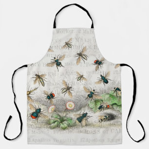 Tablier Abeille Reine Entomologie Botanique Vintage