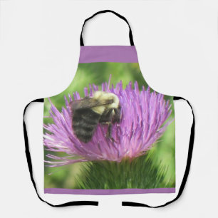 Tablier Abeille sur chardon