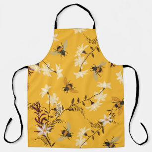 Tablier Abeille vintage et papillon : Brodé Art Floral