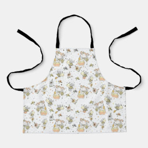 Tablier Abeilles à Miel, Fées & Bébé Abeilles en Motif San