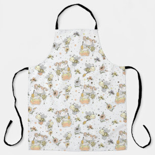 Tablier Abeilles De Miel, Fée & Bébé En Motif Sans Faille