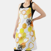 Tablier Abeilles de miel : Motif d'aquarelle jaune (Insitu)