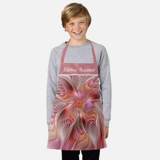 Tablier Abstract Butterfly Colorful Fantasy Fractal Text (Porté)