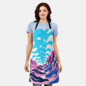 Tablier Abstract Dream Wave – Vibrant Surreal Flow (Porté)