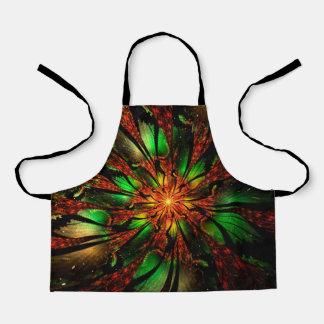 Tablier Abstract fractal flower design.