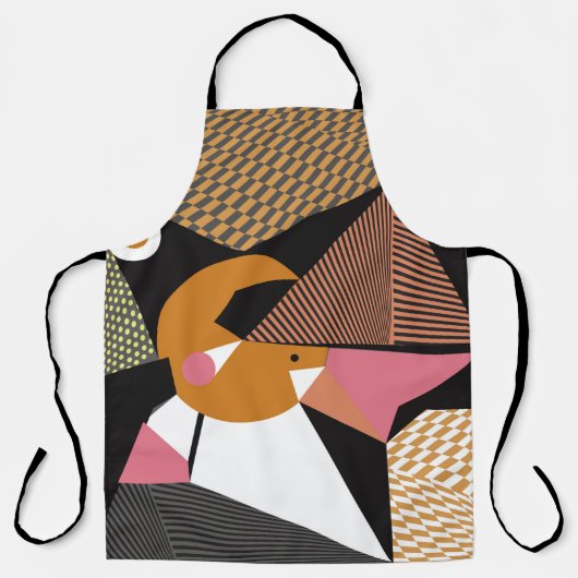 Tablier Abstract modern triangles background pattern illus (Recto)