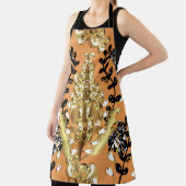 Tablier abstract pattern on orange yellow background with (Insitu)