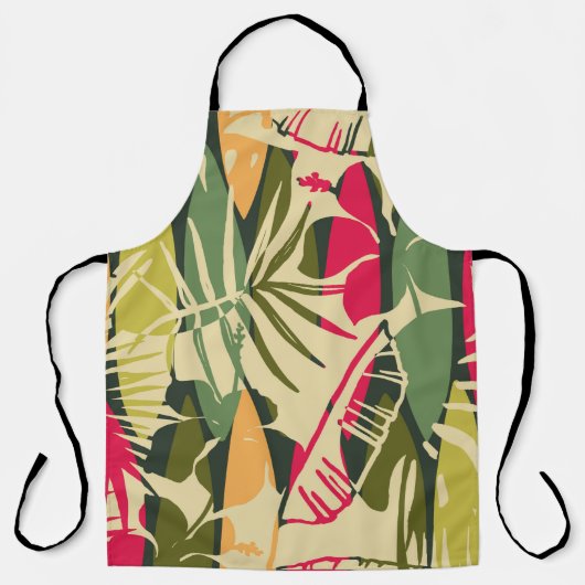 Tablier Abstract seamless pattern with tropical leaves. Ha (Recto)