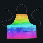 Tablier Abstract Watercolor<br><div class="desc">Aquarelle Abstraite Painted Stripes Rainbow. arc-en-ciel aquarelle colorée,  typographie girly tendance chic,  rose violet parties scintillant art,  monogramme moderne nom élégant,  audacieux amusant artistique,  expression été paix vert,  bleu amour dessiné abstrait,  liberté couleur spectre de la peinture,  gay drapeau brosse créative,  aquarelle arc-en-ciel coloré, </div>