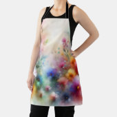 Tablier Abstract Watercolor Florals Apron (Insitu)