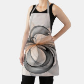 Tablier Abstrait Anthracite Grey Sienna Art moderne fracta (Insitu)