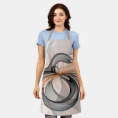 Tablier Abstrait Anthracite Grey Sienna Art moderne fracta (Porté)