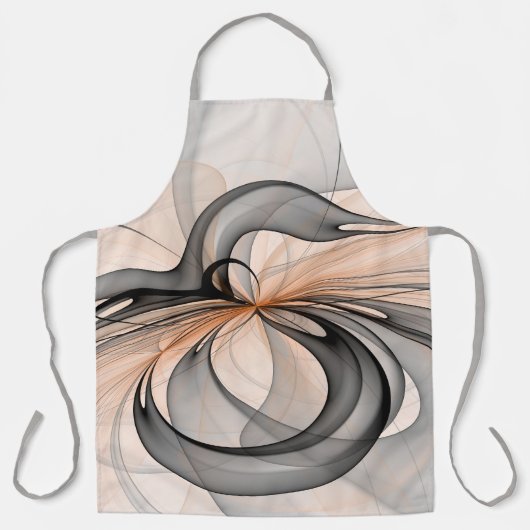 Tablier Abstrait Anthracite Grey Sienna Art moderne fracta (Recto)