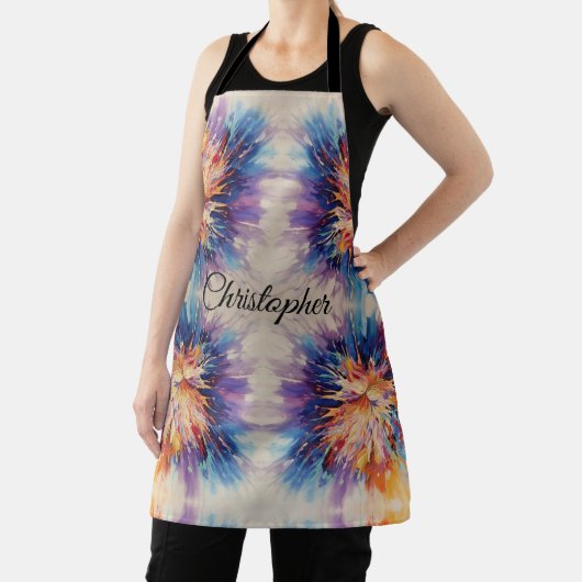 Tablier Abstrait arc-en-ciel éclat de couleur (Insitu)