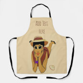 Tablier Abstrait Beach Design ajouter du texte, Apron (Recto)