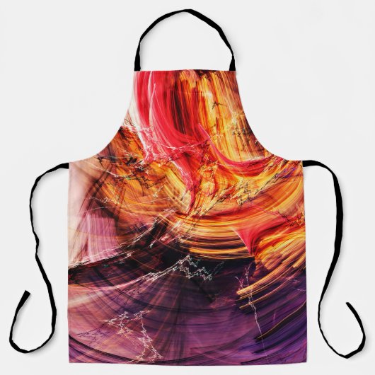 Tablier Abstrait beau violet, rouge et jaune brillant c (Recto)